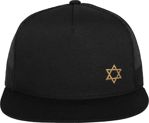 Vista 2 de Brilliant Clothing Star of David - Gorra de béisbol de malla con cierre a presión de estrella judía
