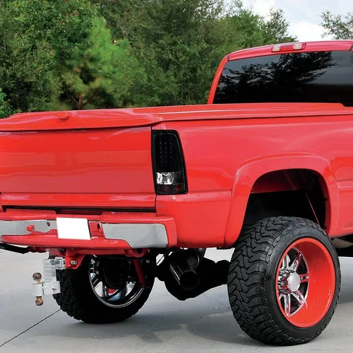 Vista 2 de SPEC-D TUNING Luces traseras LED de carcasa negra compatibles con Chevy Silverado 1500 2500 3500 2003-2006, Chevy Silverado 3500 2004-2006, montaje