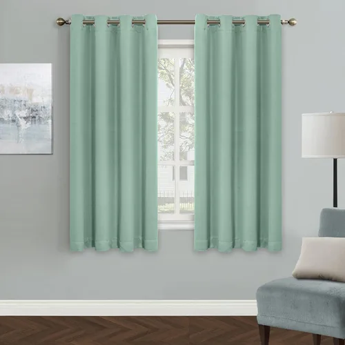 Vista 130 de MYSKY HOME Cortinas Aqua para Armario para Entrada Cortina Opaca para Puerta para Sala de Estar Cortina Oscurecedora de Habitación con Ojales