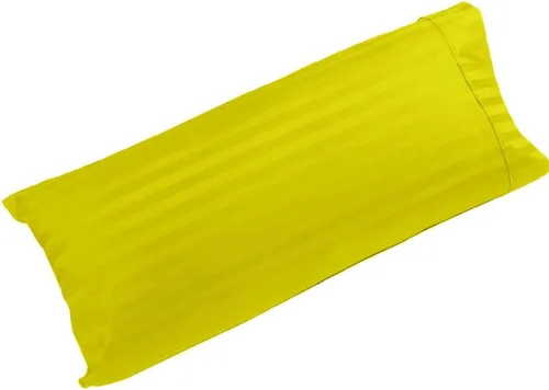 Vista 2 de Funda de almohada corporal de algodón egipcio de 300 hilos, tamaño de rayas de 20 x 54 pulgadas, funda de almohada (20 x 54 pies, beige)