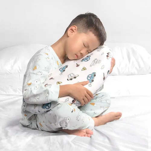Vista 6 de BYRIVER Almohada infantil de 12 x 22 pulgadas para dormir, almohada de cama para niños pequeños, niños y niñas, bonita funda de almohada refrescante
