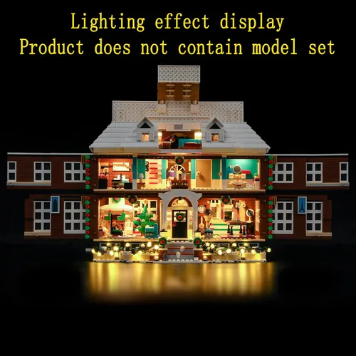 Vista 6 de GEAMENT Kit de luz LED compatible con Lego Ideas Home Alone - Juego de iluminación para ideas 21330 modelo de construcción