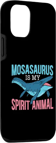 Vista 3 de Funda de dinosaurio para iPhone 15 Mosasaurus Is My Spirit Animal Paleontólogo
