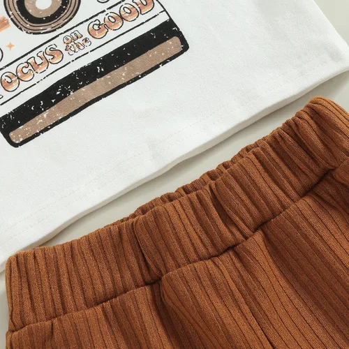 Vista 20 de Conjunto de ropa de bebé occidental para niñas, con estampado de vaca, pantalón y diadema