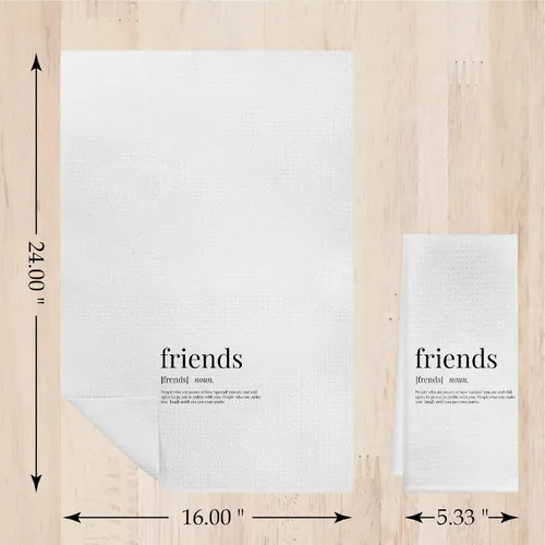 Vista 4 de Friends Definition - Toallas de cocina de 16 x 24 pulgadas, regalos divertidos para mejores amigas, regalos de amistad para mujeres