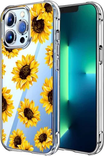 Vista 63 de Funda transparente de girasol compatible con iPhone SE 2022 SE 2020 7 8, funda trasera floral para niñas y mujeres, funda protectora transparente
