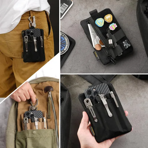 Vista 5 de VIPERADE VE27 EDC Organizador, bolsa multiherramienta de 6 bolsillos con cremallera