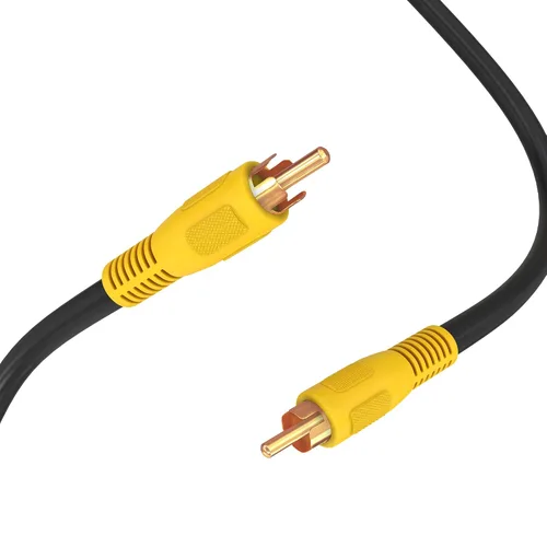 Vista 3 de Cmple - Cable de subwoofer RCA de 50 pies (1 RCA macho a 1 cable de audio y video compuesto RCA macho) Cable coaxial S/PDIF, AUD digital