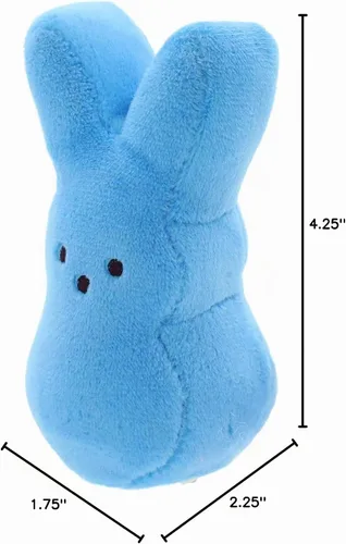 Vista 10 de Animal Adventure Peeps 4" Juguete de peluche de conejo Palm Pet coleccionable Azul