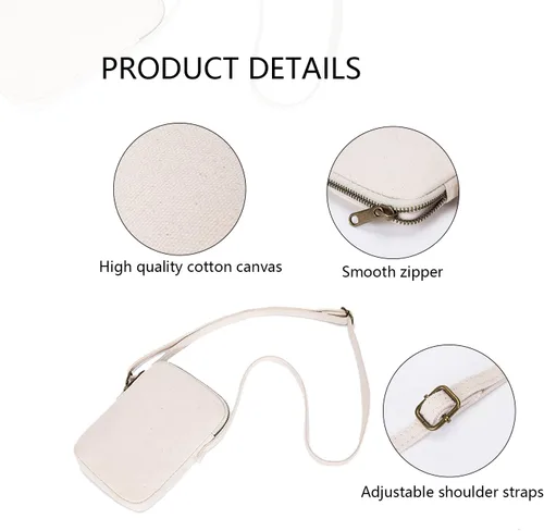 Vista 3 de Small Crossbody Purse Zipper Cell Phone Bag Mini Shoulder Purse Wallet Smart Phone Wallet with Credit Card Solts