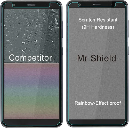 Vista 4 de Mr.Shield Paquete de 3 protectores de pantalla de vidrio templado para teléfono Gabb Vidrio de Japón con dureza 9H