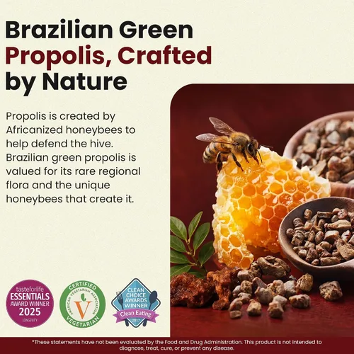 Vista 6 de Dr. Ohhira's Propolis Plus 30 Cápsulas con Propóleo Verde Brasileño