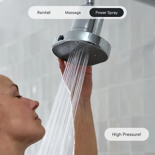 Vista 6 de Qure Cabezal de filtro de ducha para agua dura, cabello, piel y uñas más saludables, reduce el 99% de cloro, cabezal de ducha de alta presión