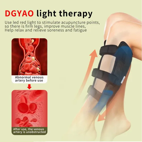 Vista 5 de DGXINJUN Dispositivos de terapia de luz roja 880nm infrarrojo cercano LED Becerro Brazo Músculo Alivio del Dolor Envoltura para Calambres