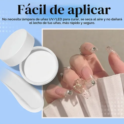 Vista 10 de AZUREBEAUTY - Polvo de inmersión transparente para uñas, básico, transparente, para uñas francesas de cristal y acrílicas, manicura