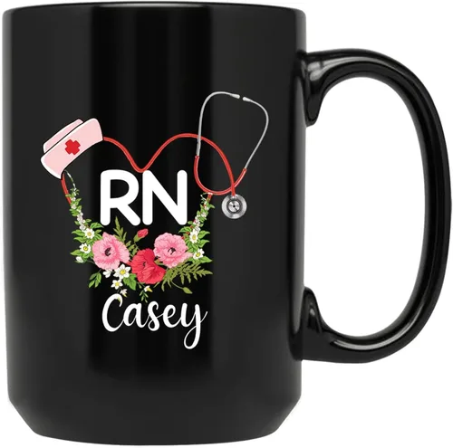 Vista 14 de Taza personalizada con texto en inglés «A Truly Great Nurse Is Hard To Find Difficult To Part With And Impossible to Forget », taza de café Taza