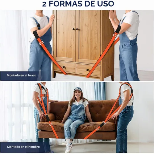 Vista 4 de Ytonet Correas móviles, sistema de elevación y movimiento para 2 personas, soporte de espalda acolchado grueso en correas móviles para dispositivo