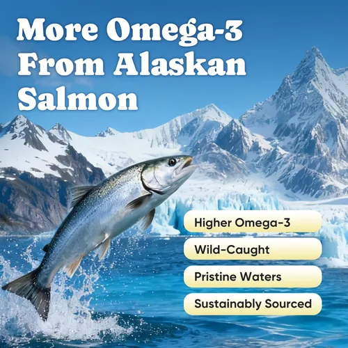 Vista 6 de Omega 3 para perros - Aceite de salmón para la salud de la piel y el pelaje de perros, suplemento de aceite de pescado para el desprendimiento