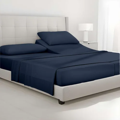 Vista 38 de Giza Sheets Twin – Sábanas de 100% algodón egipcio Giza – Sábanas para colchón de hasta 18 pulgadas de profundidad – 4 piezas de sábanas de algodón