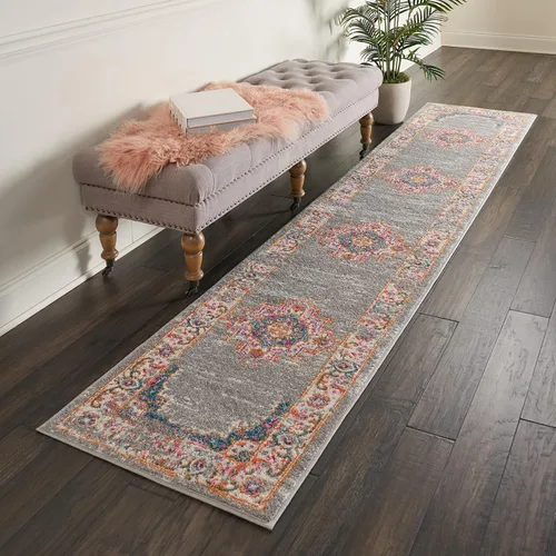 Vista 19 de Nourison Passion Alfombra marfil/negro, de 2 pies 2 pulgadas x 10 pies, fácil de limpiar, no desprende pelo, para habitación, sala, comedor, cocina
