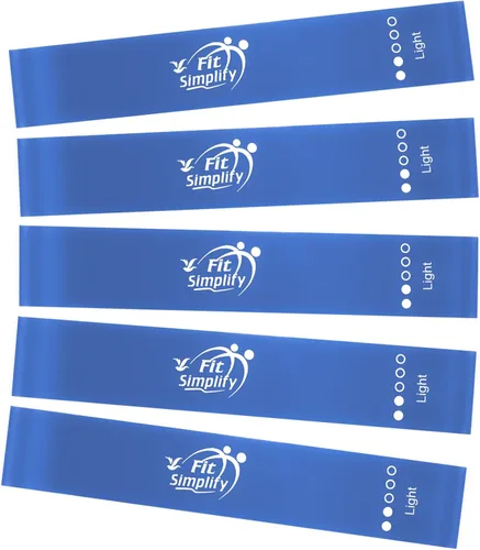 Vista 4 de Fit Simplify Bandas de ejercicios de resistencia con guía de instrucciones y bolsa de transporte, juego de 5
