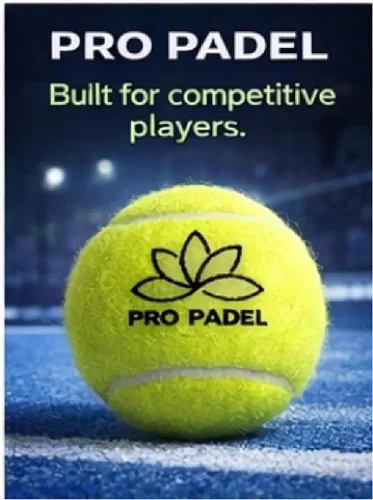 Vista 5 de Pelotas profesionales de pádel: bolas profesionales de calidad de torneo, 1 tubo (3 bolas), 47% lana, presurizadas para una durabilidad extrema