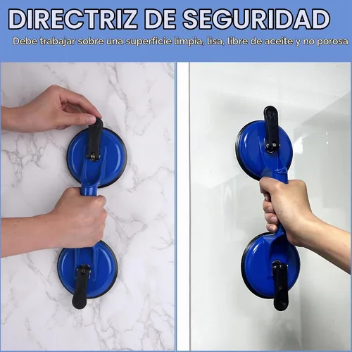 Vista 6 de FCHO - Ventosas de vidrio resistentes para elevación de azulejos de vidrio, paquete de 2, color azul