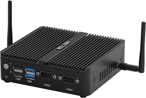 Vista 9 de HISTTON Mini PC industrial sin ventilador Pentium J5005, DDR4 8GB RAM 128GB