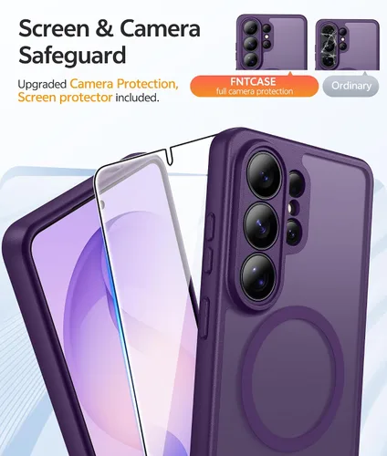 Vista 73 de FNTCASE Funda para Motorola Moto G-Stylus-5G-2025: Funda magnética translúcida mate a prueba de golpes para Moto G Stylus 2026, funda protectora