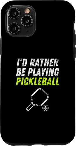 Vista 27 de iPhone 16 I'd Rather Be Playing Pickleball Phone Case Funny Pickleball Case