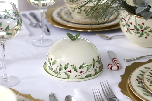 Vista 7 de Lenox 898272 Plato Cubierto Navideño, Pequeño, Navidad, Vajilla Festiva para Servir