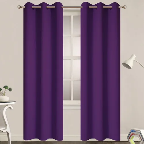 Vista 90 de Yakamok Cortinas opacas para dormitorio, aislamiento térmico, cortinas de oscurecimiento de habitación para sala de estar, juego de 2 paneles