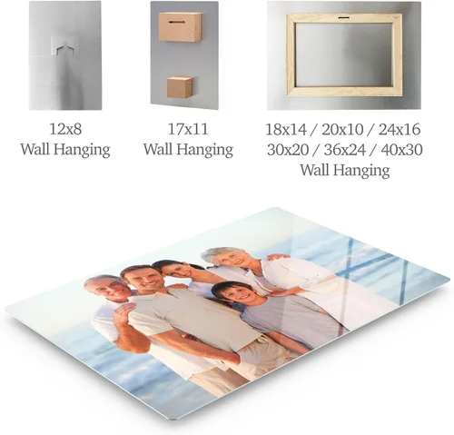 Vista 2 de Smile Art Design Decoración de pared personalizada de metal de alta calidad, panel de aluminio rígido brillante HD, coloca tu foto en metal, listo