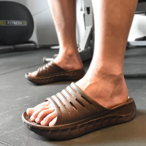 Vista 7 de GPOS Sandalias de recuperación deportiva para hombre, para fascitis plantar, gruesas, acolchadas, ligeras, cómodas, ortopédicas