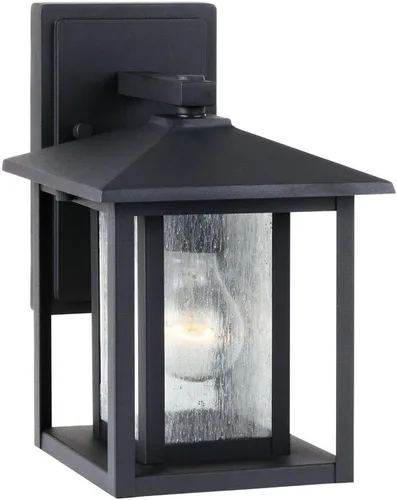 Vista 4 de Generation Lighting 88025-57 Hunnington One - Farol de pared para exteriores con luz exterior, peltre desgastado