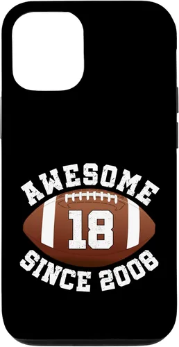 Vista 28 de Awesome Since 2008 18th Birthday Men Son American Football Case for iPhone 17