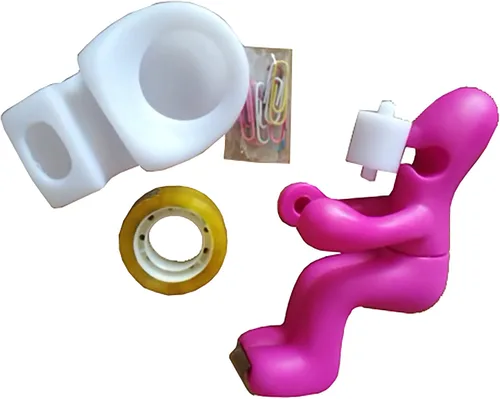 Vista 2 de ARAD Divertido dispensador de cinta, accesorios de escritorio, para el hogar u oficina (morado)