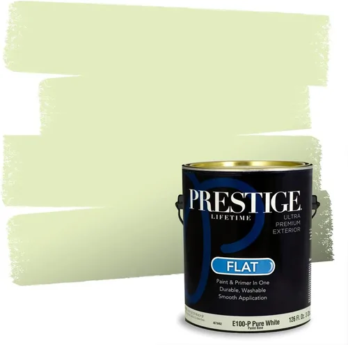 Vista 223 de PRESTIGE Pintura exterior e imprimación en uno, aloe, plano, 1 galón