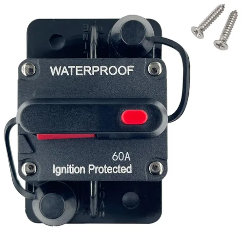 Vista 13 de Disyuntor de 100 amperios de 12 V a 48 V CC con botón de interruptor de reinicio manual para motor de arrastre de barcos, vehículos de remolque