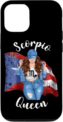 Vista 26 de Funda para iPhone 16 Puertorriqueña Escorpio Reina de Puerto Rico Morena