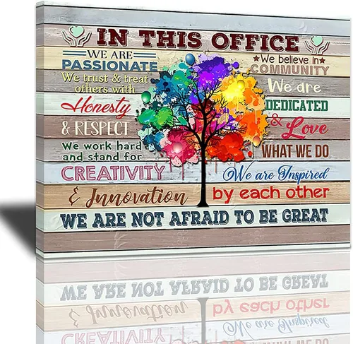 Vista 13 de Arte de pared inspirador para la oficina, impresiones en lienzo, citas motivacionales, póster artístico en esta oficina, We Are A Team, decoración