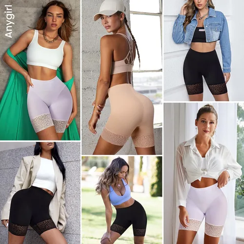 Vista 5 de Anygirl Slip Shorts for Under Dresses Tummy Control Shapewear Shorts Thigh Slimmer Boyshorts Panties Shorts for Under Dresses