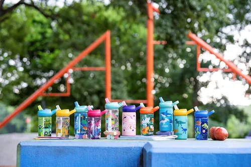 Vista 6 de CamelBak Eddy+ Kids Water Bottle with Bite Valve Straw, Leak‑Resistant Easy Sip Design for Everyday Hydration, 14oz Kids