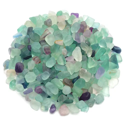 Vista 10 de Guijarros decorativos de cristal de 1 libra (460 g), piedras de obsidiana de forma irregular, pequeñas piedras pulidas trituradas, grava de piezas
