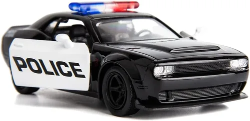 Vista 8 de BDTCTK Escala 1/36 compatible con Ford F150 Pickup Truck modelo de coche de policía, aleación de zinc fundido a presión, vehículos de tracción