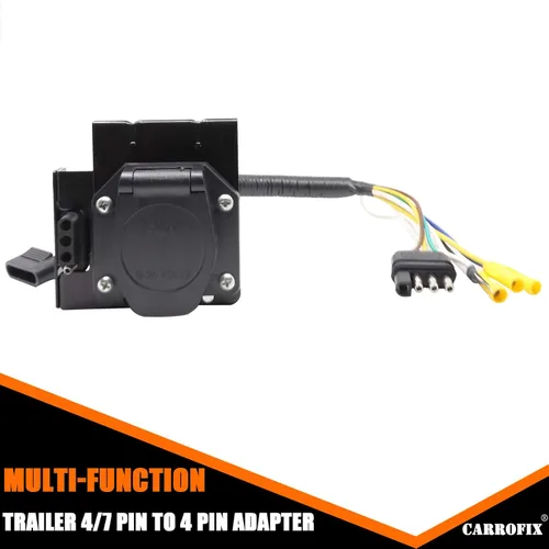 Vista 5 de Kit de Conector Adaptador de Cableado de Remolque Universal de 4 Vías Planas a 7 Vías Hoja para RV y 4 Vías Planas Hembra