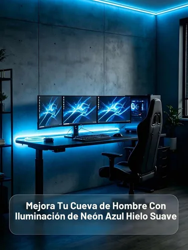 Vista 2 de YM E-Bright Tira de luces LED de neón de 12 V, cuerda de silicona para interiores y exteriores, 16.4 pies, 600SMD, impermeable, flexible, para Azul