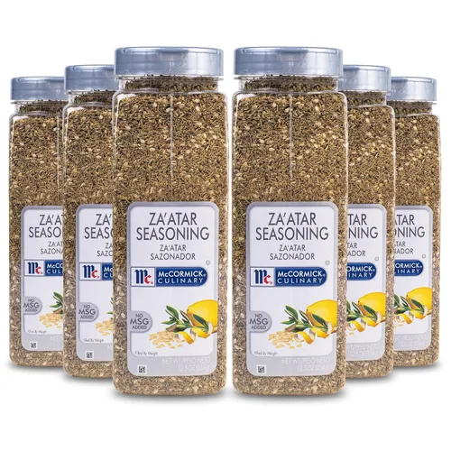 Vista 12 de McCormick Culinary Condimento Za'atar, 12.5 onzas, un recipiente de 12.5 onzas de mezcla de condimentos Zaatar, añade sabor de Oriente Medio a carne
