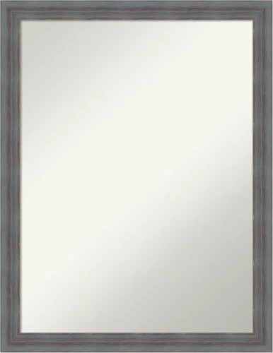 Vista 8 de Amanti Art Espejo de pared azul Dixie de 26 x 38 pulgadas, espejo rectangular rústico de baño para decoración de pared de sala de estar, marco