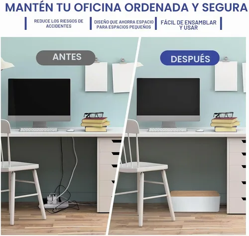 Vista 6 de Tuwechen Caja de gestión de cables, caja organizadora de cables